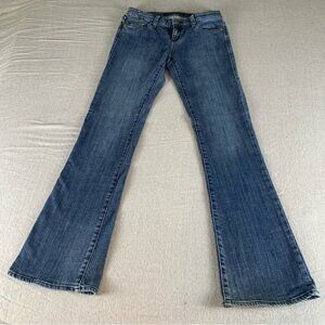 Rock & Republic Women's Kasandra Low Rise Bootcut Blue Jeans Flap Pockets Size 4